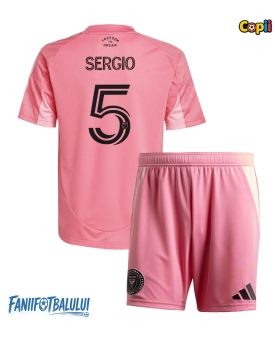 Inter Miami Sergio Busquets #5 Echipament de Fotbal Replică 2025-26 Copii Acasa (+ Șorturi)